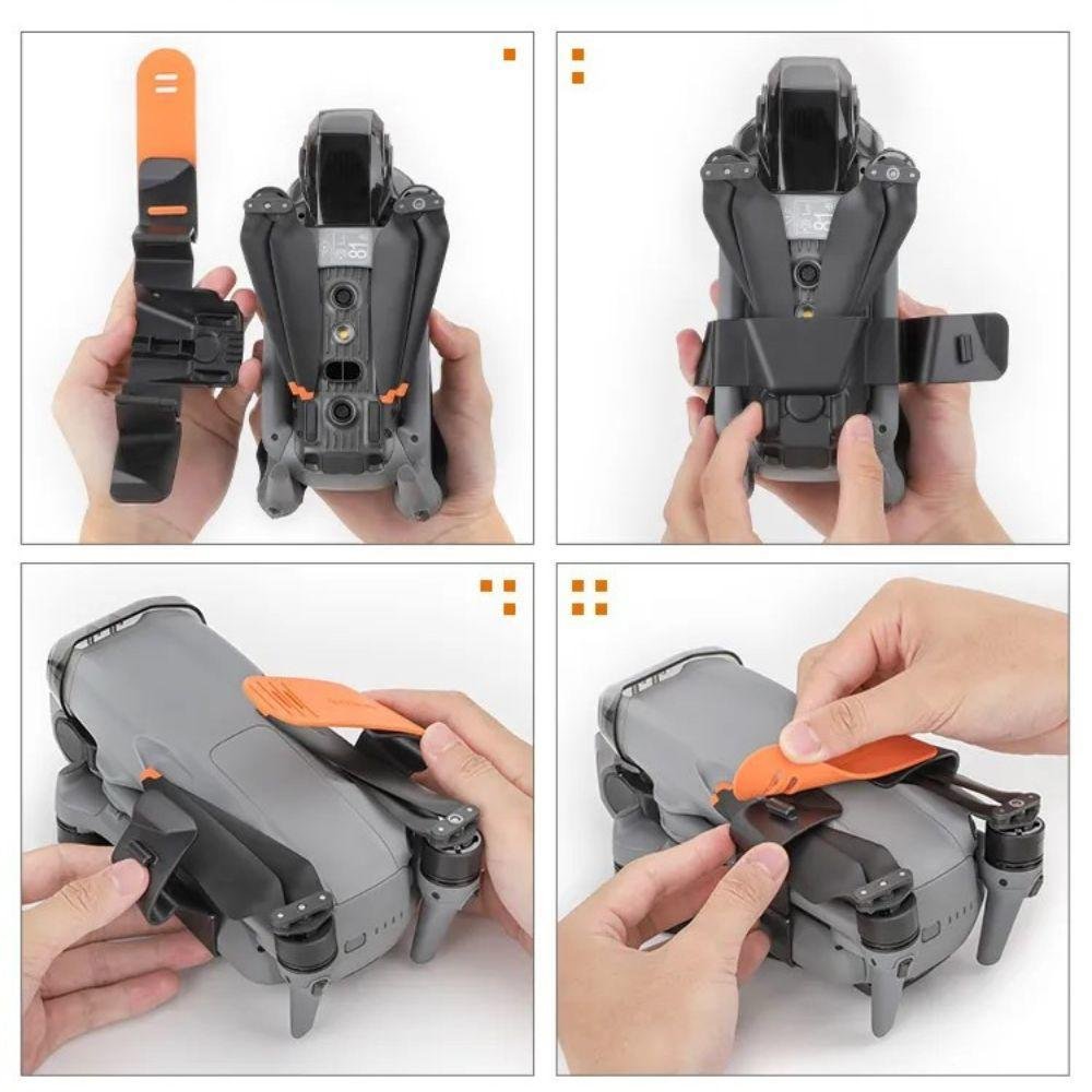 Protetor E Trava Hélices Para Dji Air 3 - Sunnylife Cor Laranja