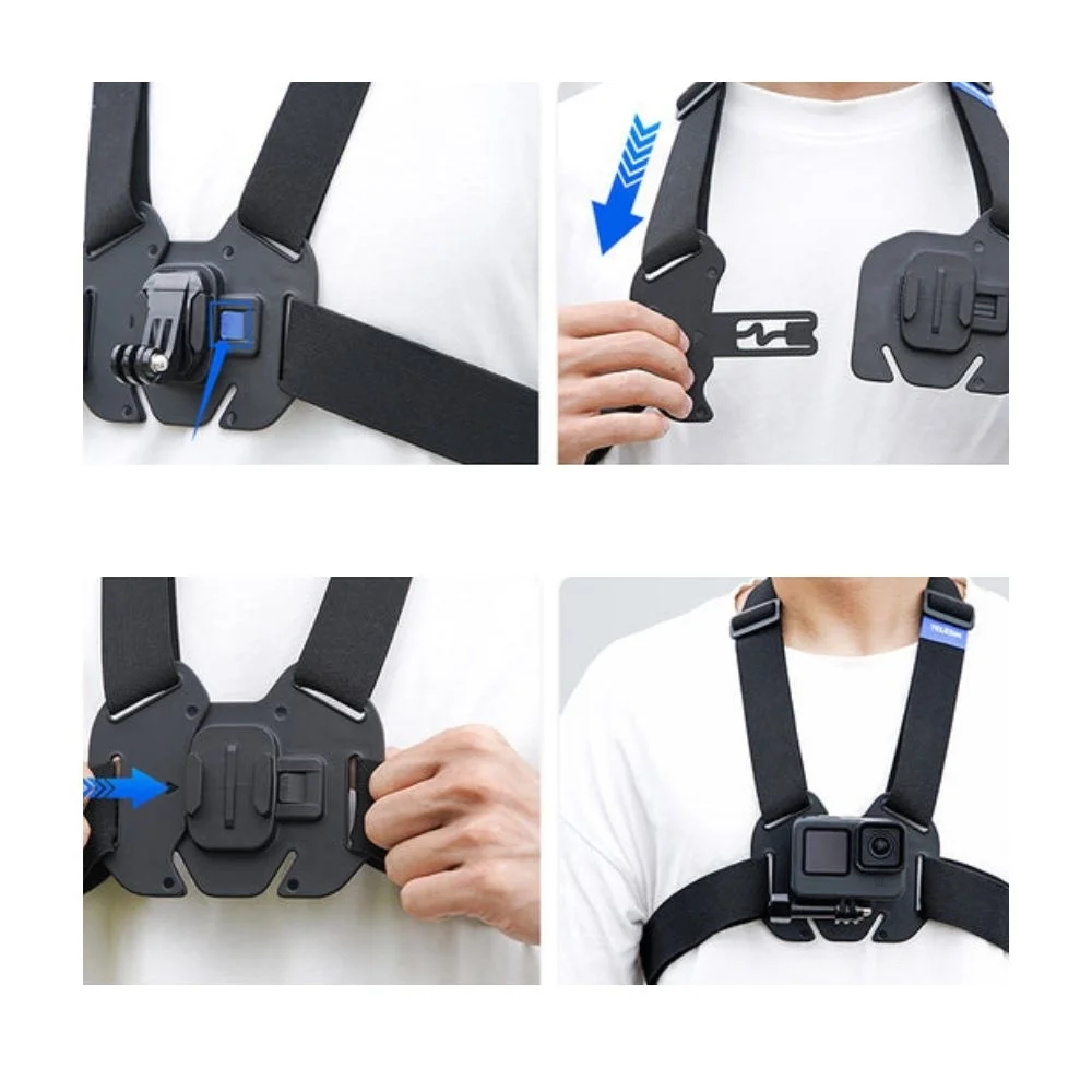 Suporte Peito Para Gopro E Câmeras Similares - Telesin Suporte Peito Para Gopro E Câmeras Similares - Telesin