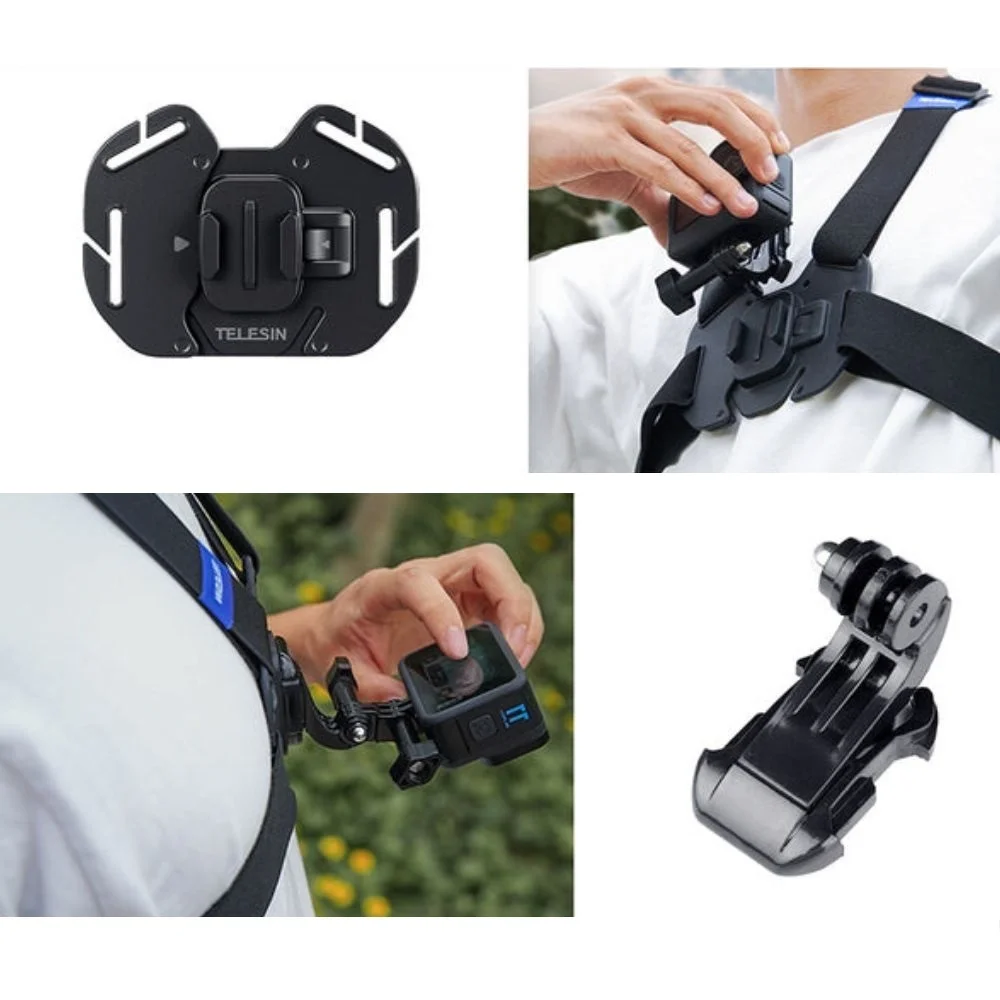 Suporte Peito Para Gopro E Câmeras Similares - Telesin Suporte Peito Para Gopro E Câmeras Similares - Telesin