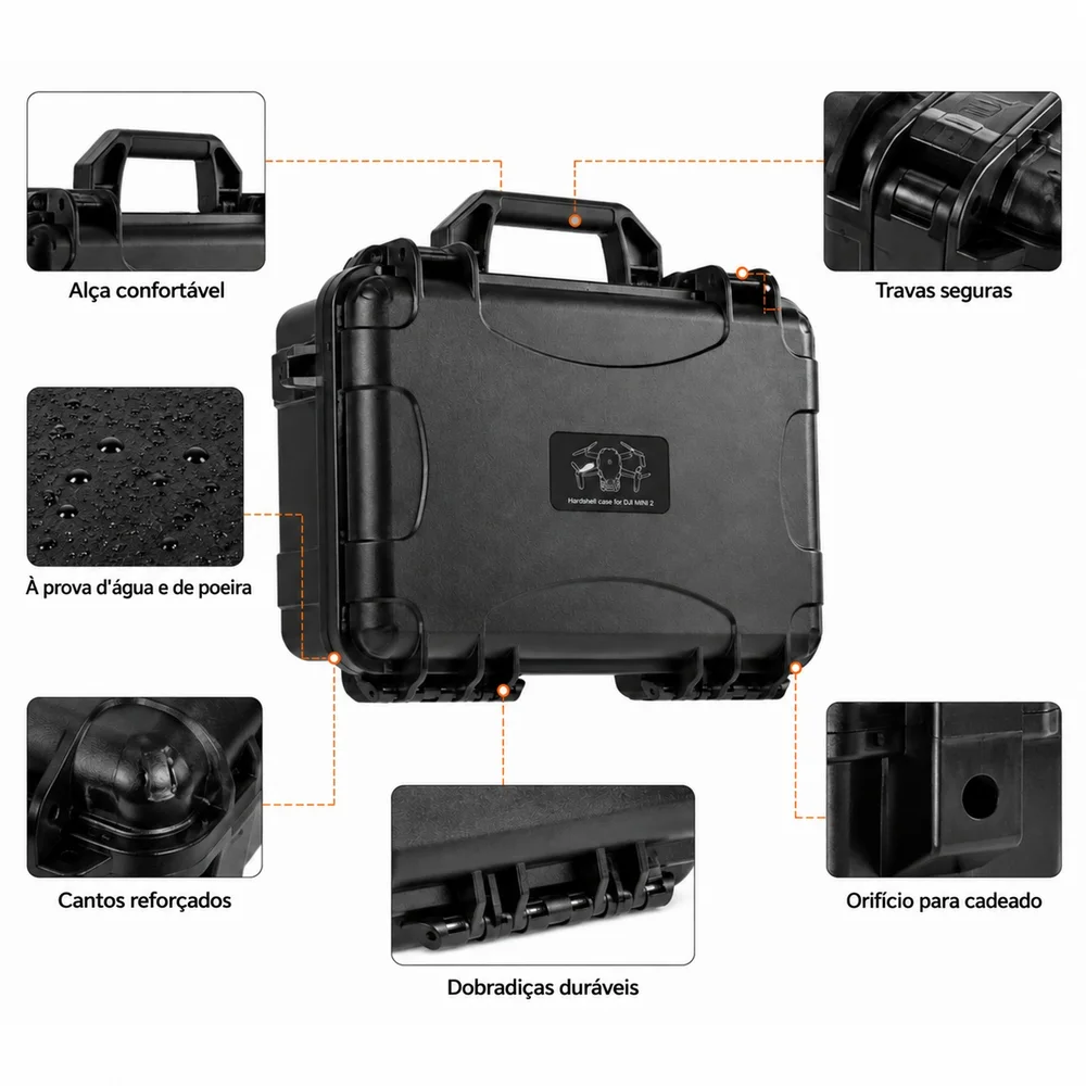 Imagem 5 de 5 do produto Case Maleta Estanque para Drone DJI Mini 2 /  Mini 2 SE / Mini 4K - StartRC