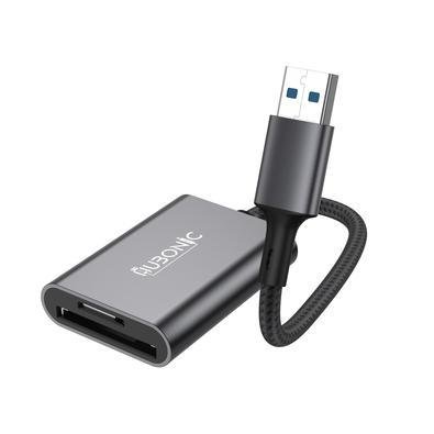 Adaptador Leitor De Cartão Hubonic, USB 3.0, 5gbps, Dual Slot SD, Tf, Liga De Alumínio, Notebook, Tablet, Celular