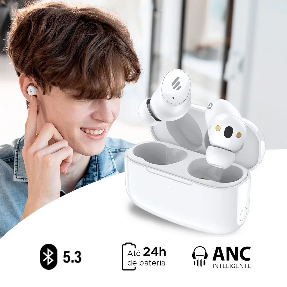 Fone De Ouvido Intra Auricular Edifier Tws1 Pro Bluetooth Cor:branco