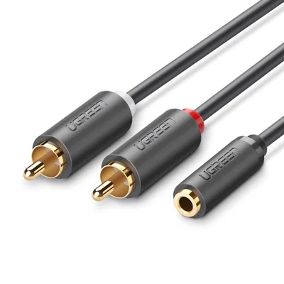 Cabo Extensão Audio P2 Para 2 Rca 1 Metro Ugreen