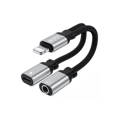 Adaptador Hrebos Lightning Para Type-c + Fone P2 - Hs 228