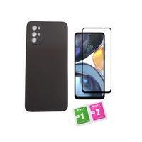 Capa Capinha Aveludada + Pelicula 3d Para Motorola Moto G22