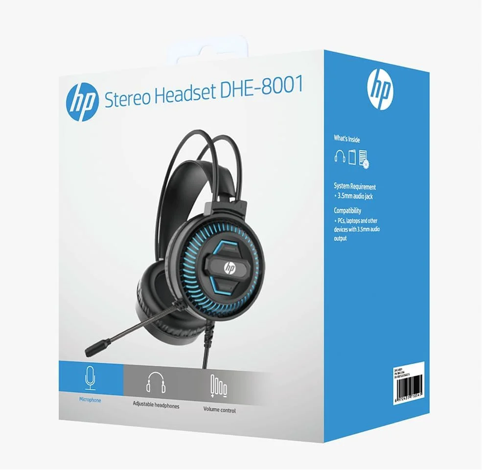 Imagem 4 de 5 do produto Fone De Ouvido Headset Hp Dhe-8001 Gamer Usb/p2/p3