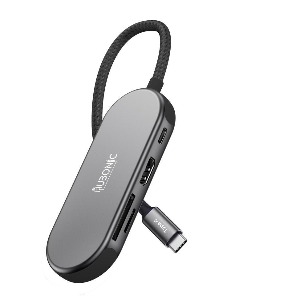 Hub Adaptador Hubonic 7 Em 1 USB 3 0 HDMI USB Tipo C SD Card Hub adaptador hubonic 7 em 1 usb 3 0 hdmi usb tipo c sd card