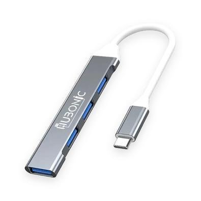 Hub Hubonic USB 3.0, Tipo C, 4 Portas USB 3.0, Adaptador USB, 5 Gbps, Liga De Alumínio Portátil, Tablet, Computador