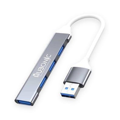 Hub Hubonic USB 3.0, 4 Portas, USB 3.0, Adaptador USB, 5 Gbps, Liga De Alumínio, Portátil Para Periféricos, Tablet, Computador