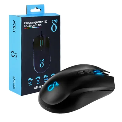 Mouse Gamer 7d, LED, RGB, 4800 Dpi, Ajustável,  7 Botões, C/fio