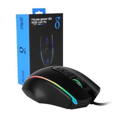 Mouse Gamer Multifuncional 8d, LED, RGB 7200, Dpi Ajustável,  8 Botões, C/fio