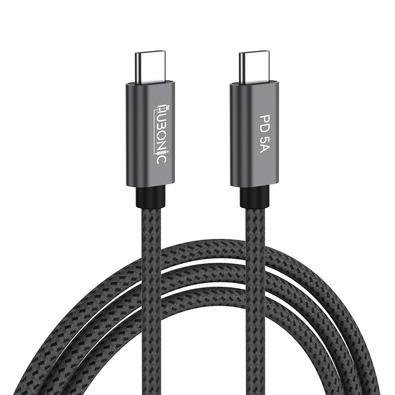 Cabo Hubonic USB C Para USB C 3.2, Gen2, De 20 Gbps, 2 Metros, Carregamento Rápido, Pd100w, PC, Celular, Tablets. Laptops