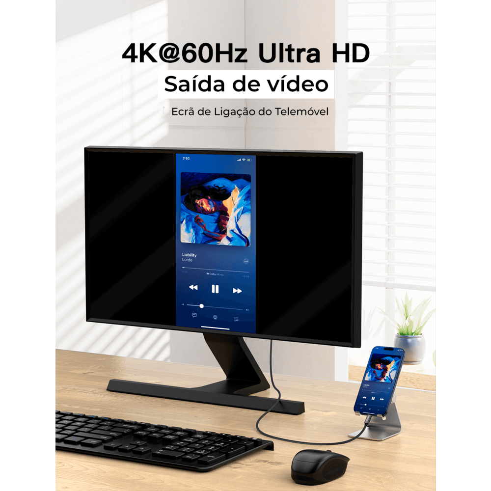 Imagem 3 de 5 do produto Cabo Hubonic USB C Para USB C 3.2, Gen2, De 20 Gbps, 2 Metros, Carregamento Rápido, Pd100w, PC, Celular, Tablets. Laptops