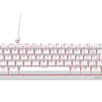 Teclado Mecânico Gamer Hyrax Huano AzulKaBuM