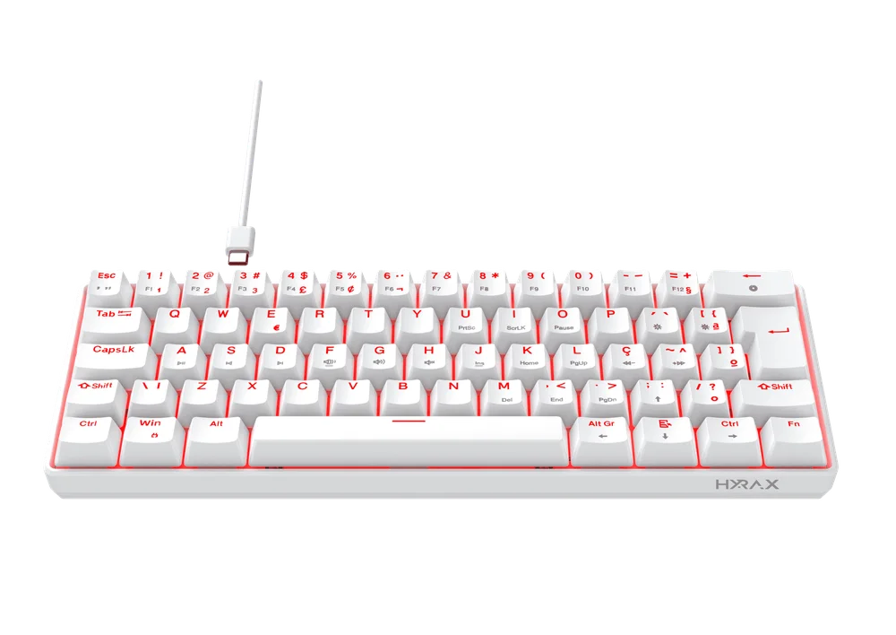 Teclado Mecânico Gamer Hyrax, Thunder, Switch Huano Azul, LED Vermelho - Abnt2 Teclado Mecânico Gamer Hyrax, Thunder, Switch Huano Azul, LED Vermelho - Abnt2