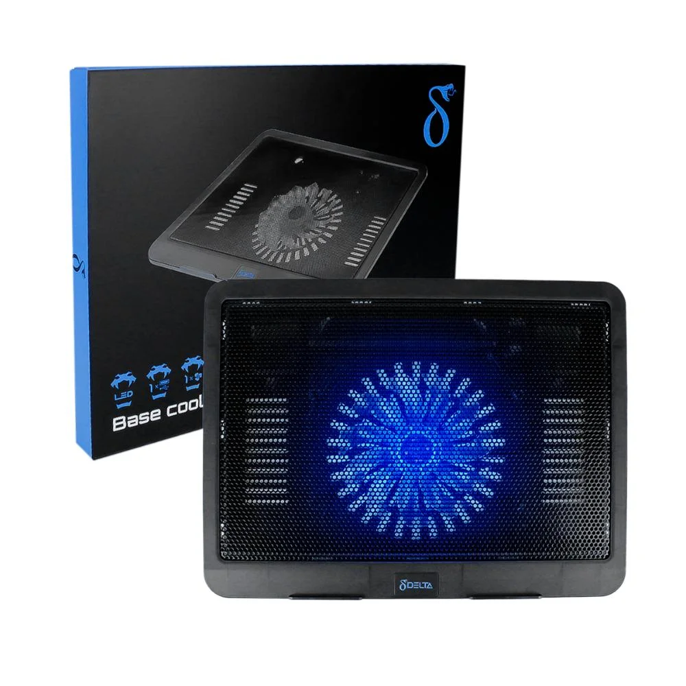 Base Cooler Fan Notebook, LED, Laptop Resfriamento Usb 1500rpm Base Cooler Fan Notebook, LED, Laptop Resfriamento Usb 1500rpm
