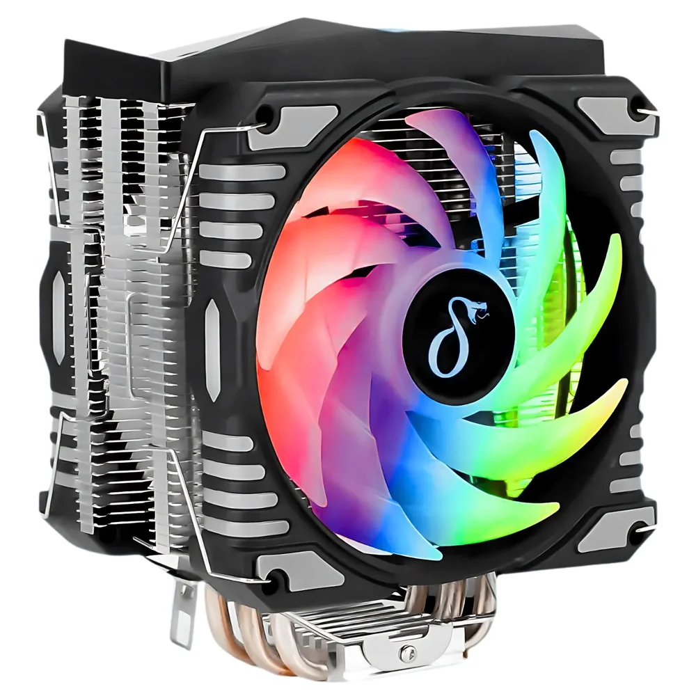 Air Cooler Gamer LED RGB, AMD / Intel 120mm, Preto - Aitek Delta C4218 4