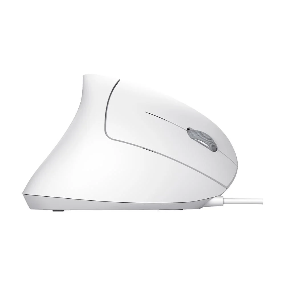 Imagem 5 de 5 do produto Mouse Ergonômico Vertical Trust, Com Fio, 1600 DPI, 6 Botões, USB, Branco - T25133