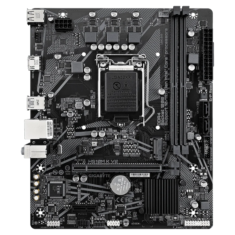 Imagem 2 de 5 do produto Placa Mãe Gigabyte H510m K V2, Intel LGA 1200, Chipset H510