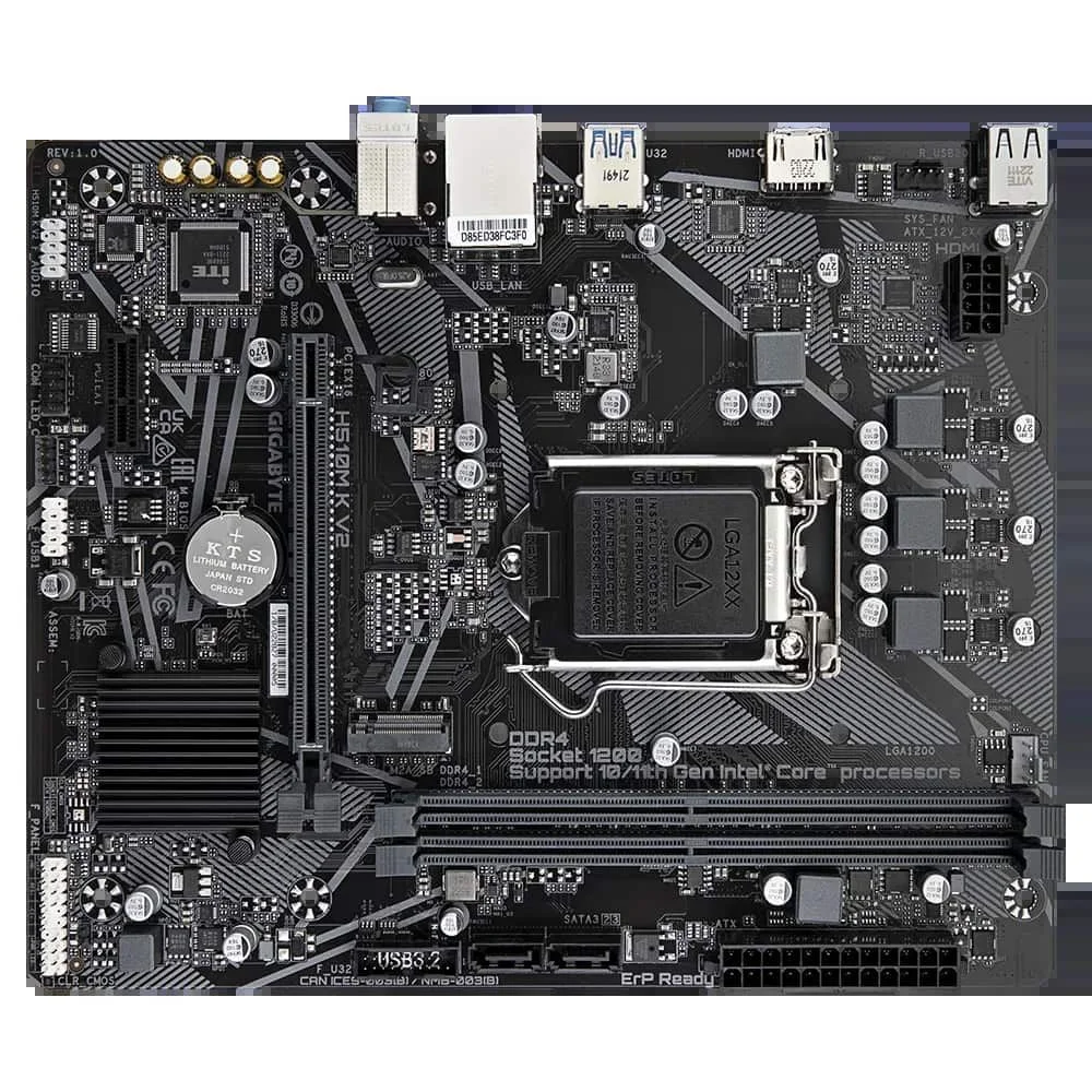 Imagem 4 de 5 do produto Placa Mãe Gigabyte H510m K V2, Intel LGA 1200, Chipset H510