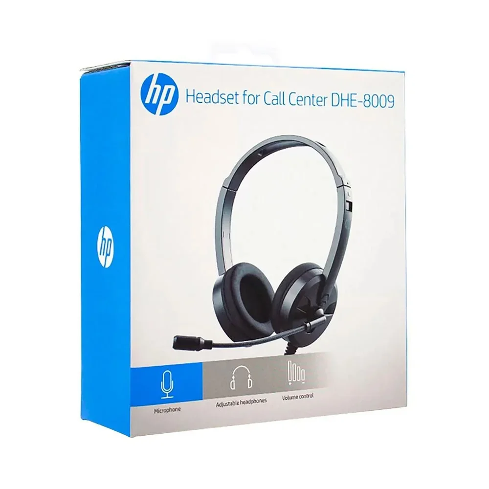 Imagem 3 de 5 do produto Fone Headset Hp Dhe-8009 P3 Preto 194r3aa