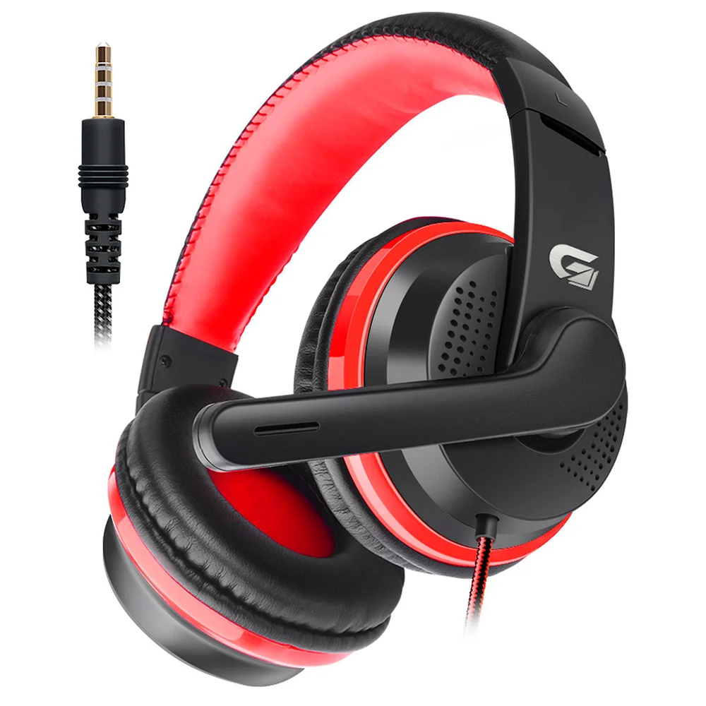 Imagem 2 de 5 do produto Headset Gamer Fortrek Spider Black, P3 + Adaptador P2, Driver 40mm, Preto E Vermelho