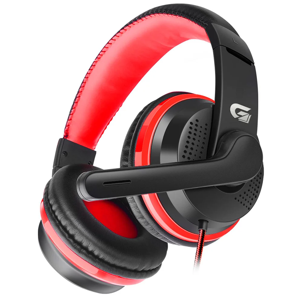 Imagem 3 de 5 do produto Headset Gamer Fortrek Spider Black, P3 + Adaptador P2, Driver 40mm, Preto E Vermelho