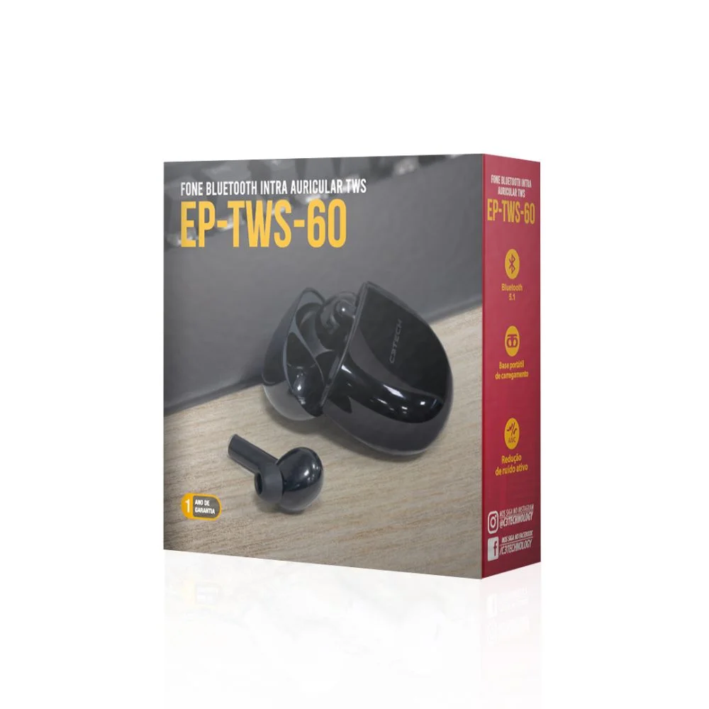 Imagem 5 de 5 do produto Fone De ,ouvido C3tech Ep-tws-60bk Bt 5.1