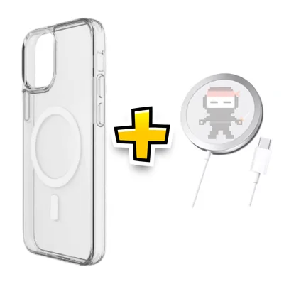Case Magsafe Para Iphone 11 Pro + Cabo De Conexão Indução