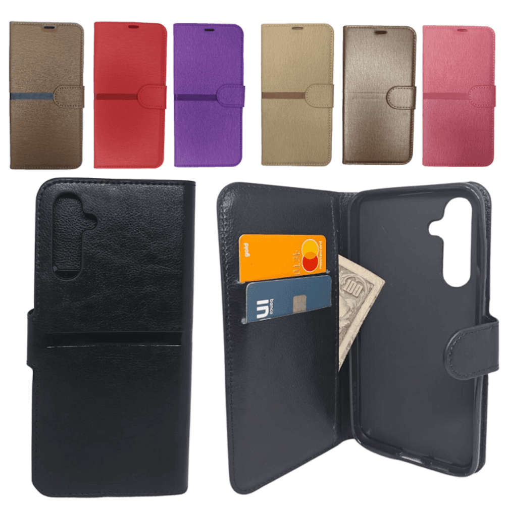 Imagem 2 de 5 do produto Capa Carteira Para Samsung S23 Fe (tela De 6.5) Capinha Case Cor:azul Marinho