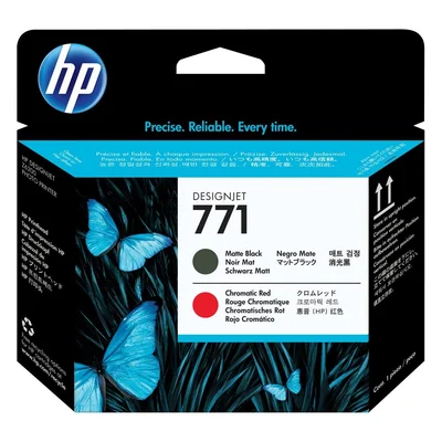 Cabeça De Impressão Hp 771a Preto Fosco/vermelho Pluk Ce017a