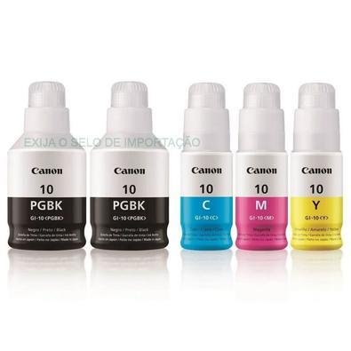 Kit 5 Tinta Gi-10 Gi10 Mega Tank G5010 G5011 G6010 G6011 G7010 G-6010 G-7010