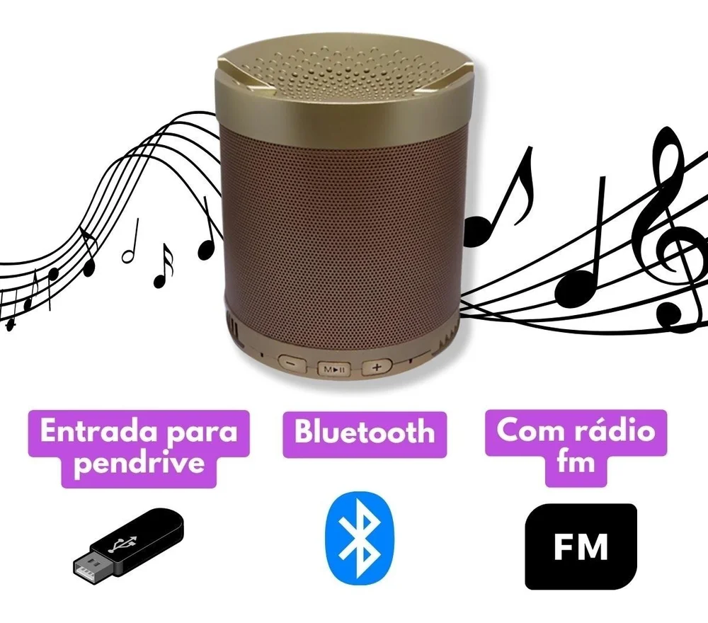 Imagem 2 de 5 do produto Caixinha De Som Bluetooth Portatil Q3 Mp3 Pen Drive Fm Cel