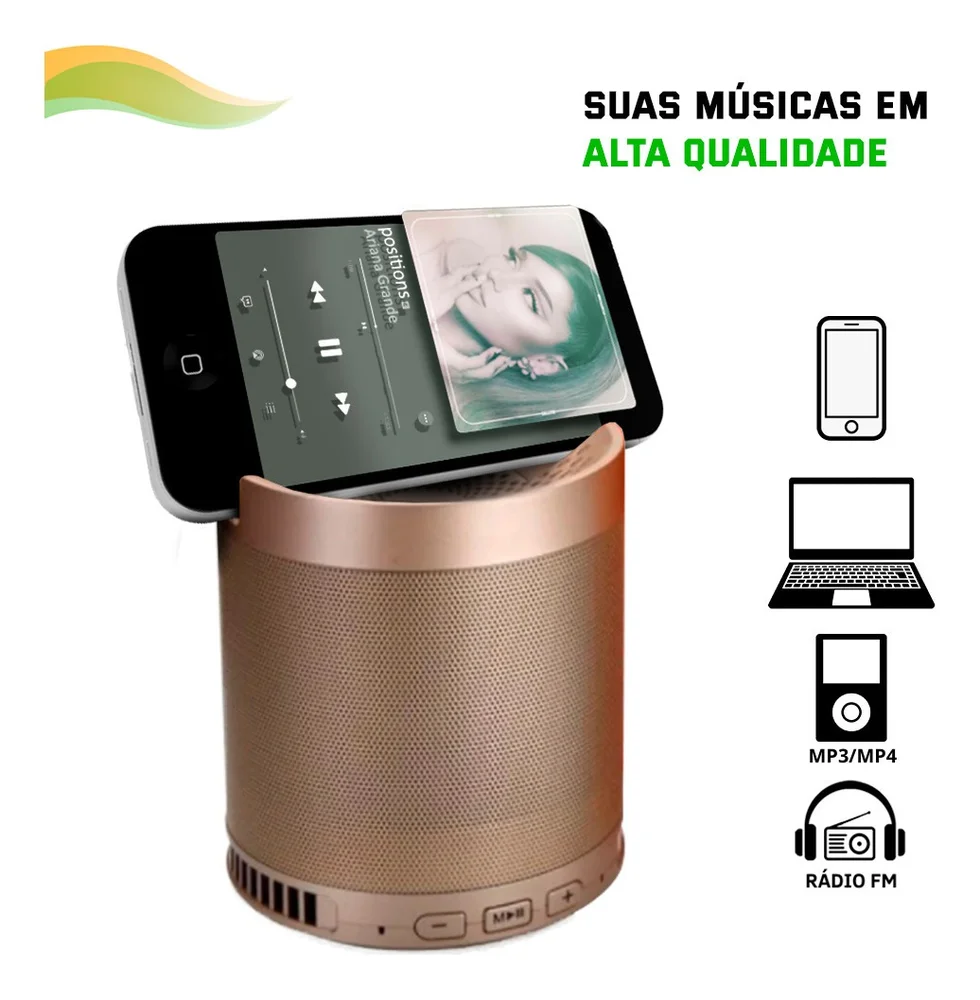 Imagem 4 de 5 do produto Caixinha De Som Bluetooth Portatil Q3 Mp3 Pen Drive Fm Cel