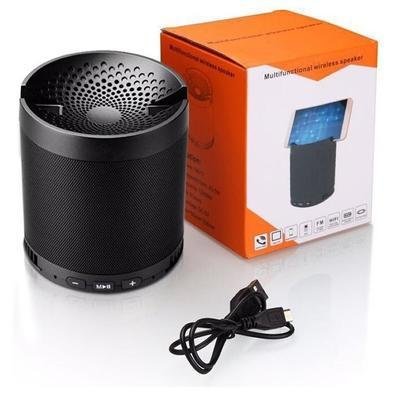 Caixa De Som Bluetooth Q3 Usb Mp3 Aux Com Suporte Celular
