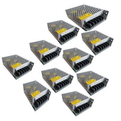 Kit 10 Mini Fonte Chaveada Colmeia 12v 5a 60w Cftv Fita LED