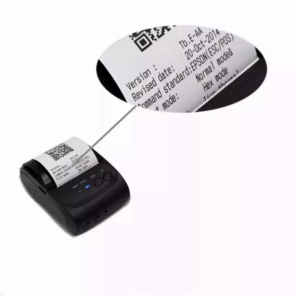 Imagem 5 de 5 do produto Mini Impressora Térmica Bluetooth 2.0 58mm Velocidade 90mm/s