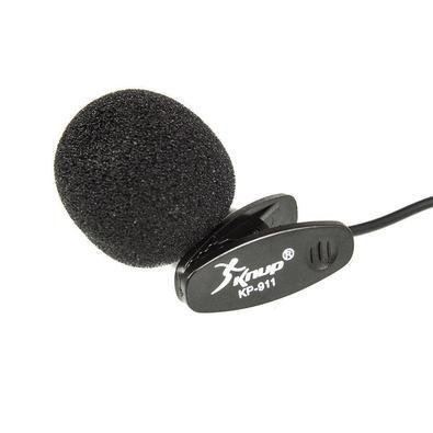 Kit Microfone De Lapela Knup + Adaptador Para Celulares