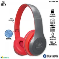 Fones De Ouvido Extra Bass Headset Ka-916 - Vermelho