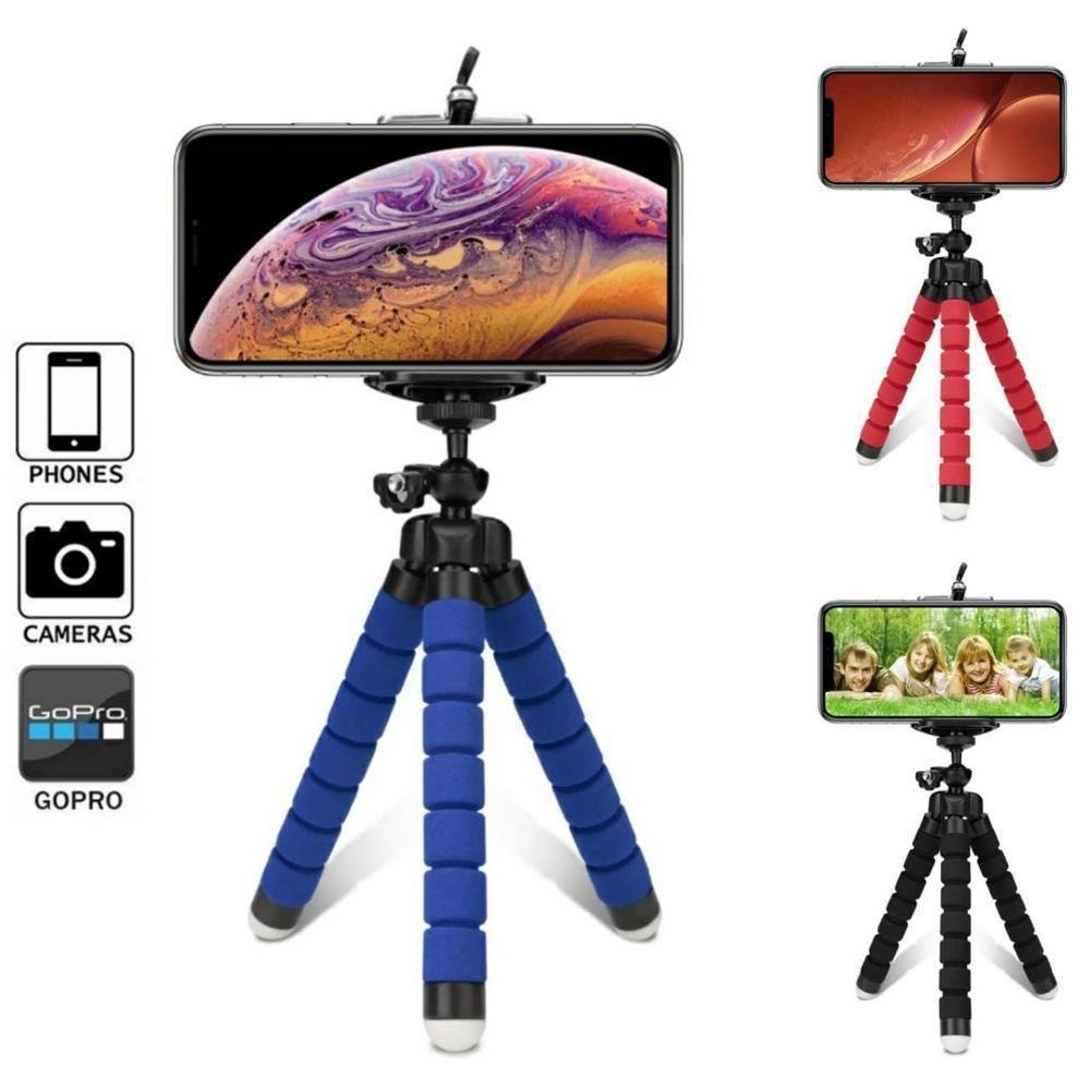 Imagem 2 de 4 do produto Tripé Celular Portátil Mini Suporte Flexível Universal 18cm