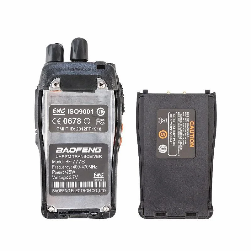 Imagem 3 de 5 do produto Rádio Comunicador Walk Talk Baofeng 777s Alcance 12km E Fone