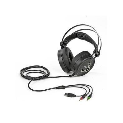 Fone Ouvido Headset  Gamer 7.1 Knup 416 LED Usb P2 Microfone