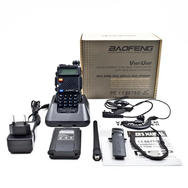 Imagem 4 de 5 do produto Rádio Comunicador Walk Talk Talkabout Dual Band + Fone Uv5r