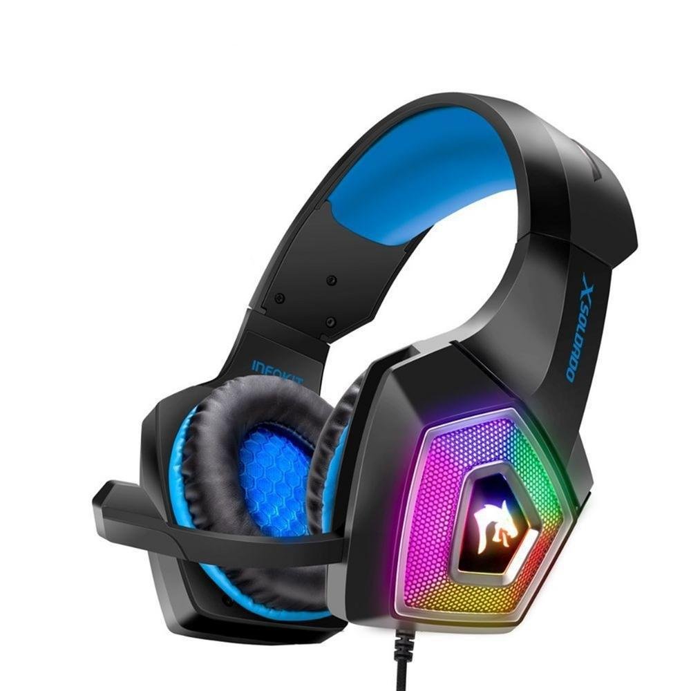 Fone De Ouvido Headset Gamer 7.1 Microfone Stereo X2000 Virtual Azul E Preto Fone De Ouvido Headset Gamer 7.1 Microfone Stereo X2000 Virtual Azul E Preto
