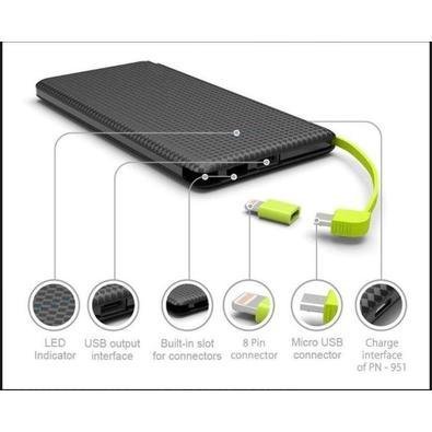 Carregador Power Bank Universal 5.000 Mah Slim