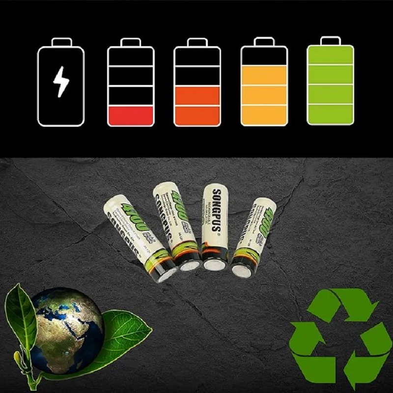 Pilha Recarregável Kit 4 Pilhas Aa 270 Ni Mh Songplus Pilha Recarregável Kit 4 Pilhas Aa 270 Ni Mh Songplus