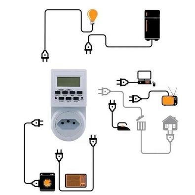 Timer Digital E Temporizador Tomada Bivolt 10a - 9 Programas