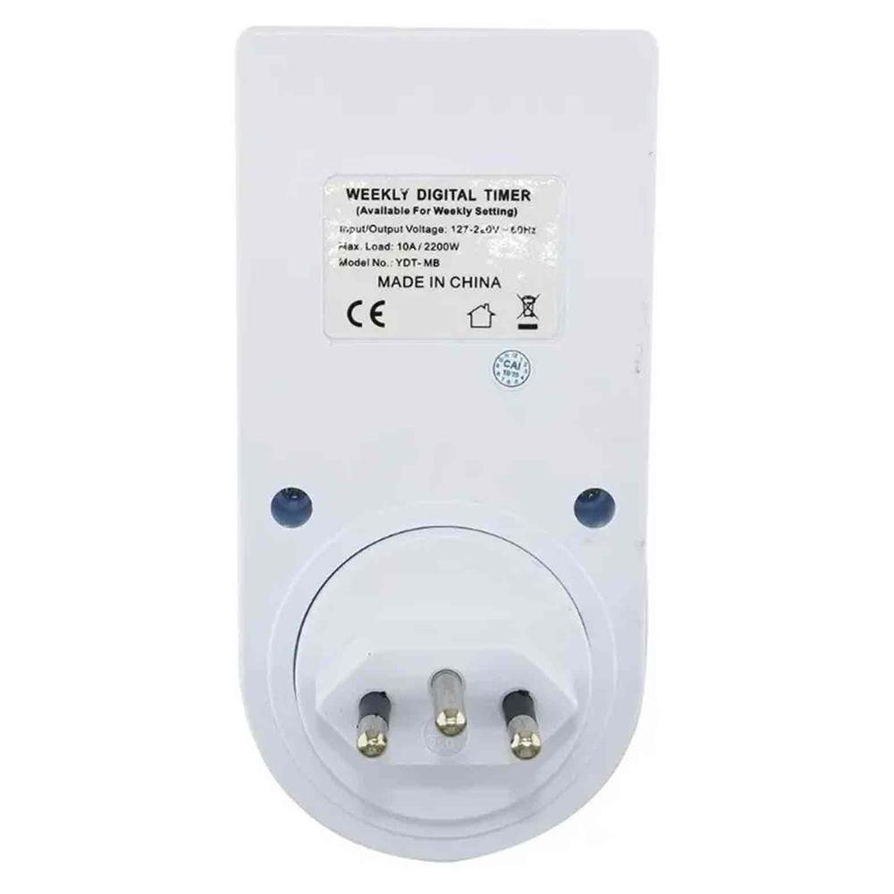 Imagem 3 de 4 do produto Timer Digital E Temporizador Tomada Bivolt 10a - 9 Programas