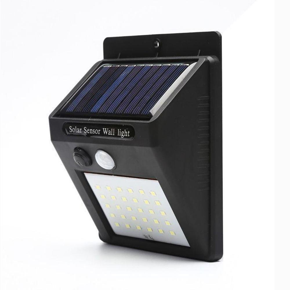 Imagem 2 de 3 do produto Luminária Solar Parede 30 Leds Sensor De Movimento 10un