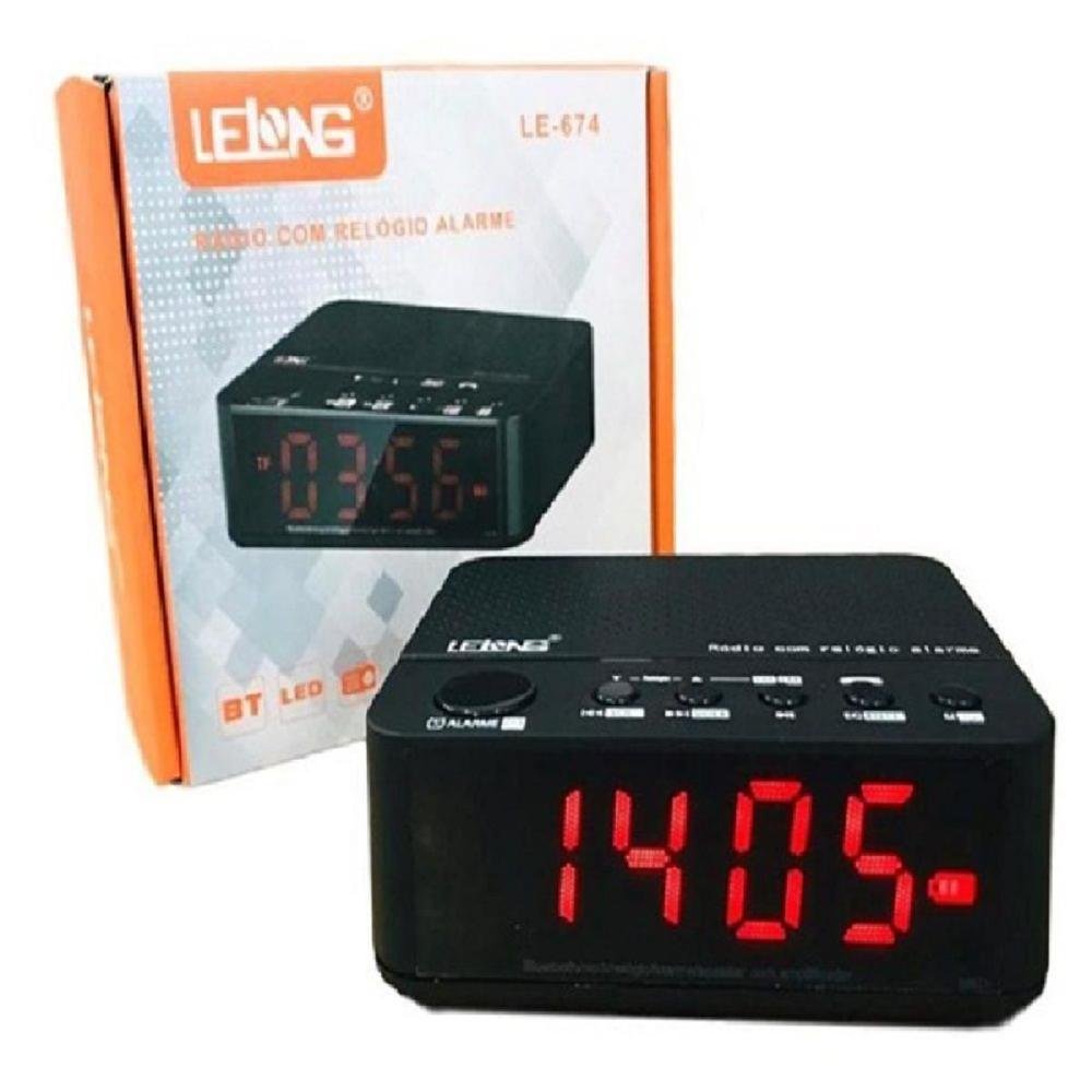 Imagem 4 de 5 do produto Relogio Radio  Fm Bluetooth Le-674 Despertador Digital